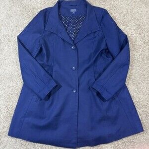 Pendleton Women’s Blue Tailored Coat Blazer Jacket XL Petite Lined Button Up EUC